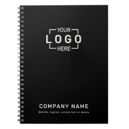 Anpassningsbar Business Logotyp Black Anteckningsbok
