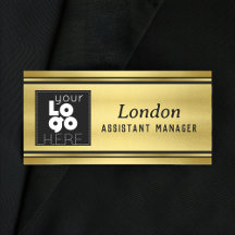 Anpassningsbar Business Logotyp Black och Guld Nam