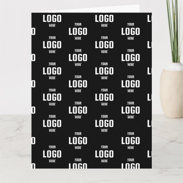 Anpassningsbar Business Logotyp Branded - Black Fo Kort (Framsida)