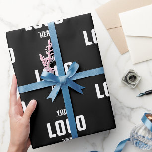 Anpassningsbar Business Logotyp Branded - Black Presentpapper