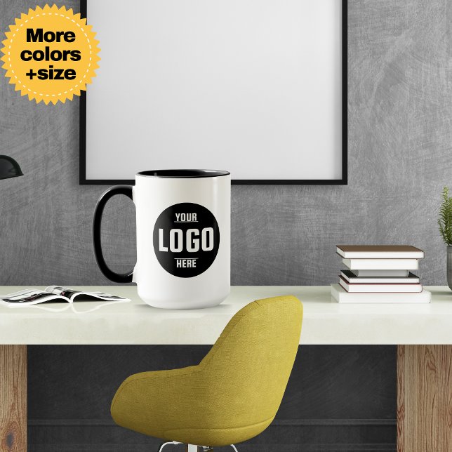 Anpassningsbar Business Logotyp Branded Coffee Mug Mugg (Elevate Your Brand with a Custom Business Logo Mug – Perfect Promotional Gift for Clients and )