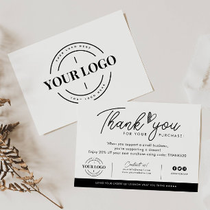 Anpassningsbar Business Logotyp Branded Heart Tack Kort