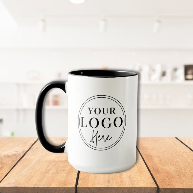 Anpassningsbar Business Logotyp Branded Minimalist Mugg (Skapare uppladdad)