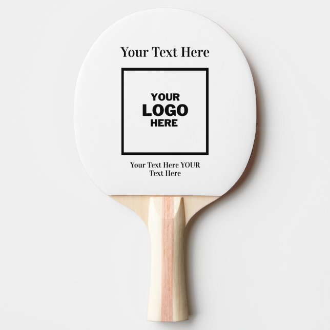 Anpassningsbar Business Logotyp Branded Profession Pingisracket (Framsidan)