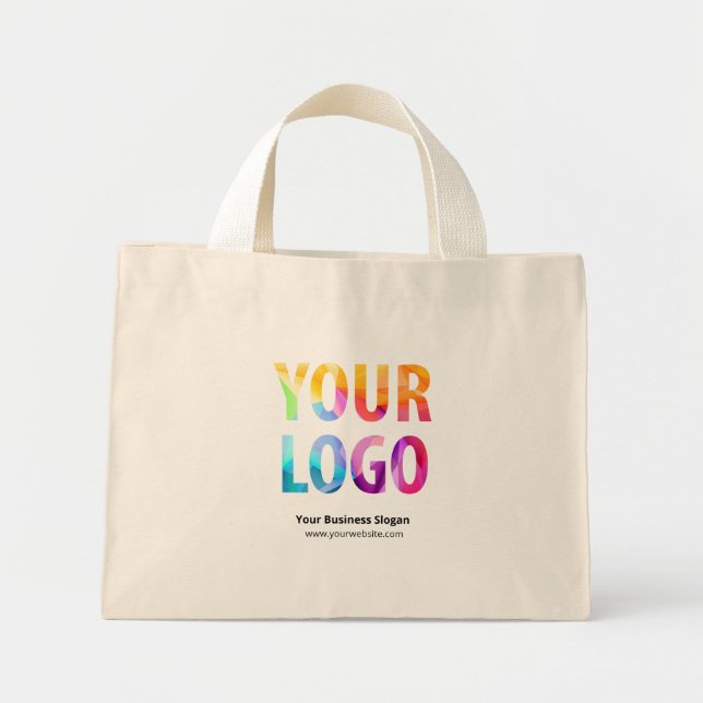 Anpassningsbar Business Logotyp Branded Promoted Mini Tygkasse (Framsidan)