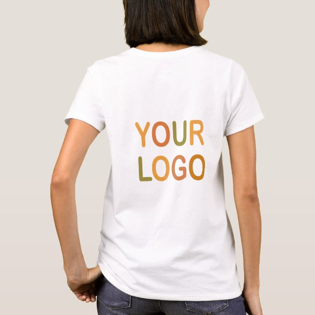 Anpassningsbar Business Logotyp Branded T-Shirt (Baksida)