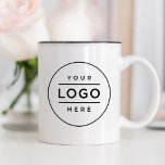 Anpassningsbar Business Logotyp Branded Två-Tonad Mugg<br><div class="desc">Anpassningsbarnas dubbelsidiga,  märkeskaffe mugg har en logotyp för professionellen som kan vara personlig. Lägg helt enkelt till logotypen för företaget i bildutrymmet för platshållarlogotypen svart och vitt.</div>