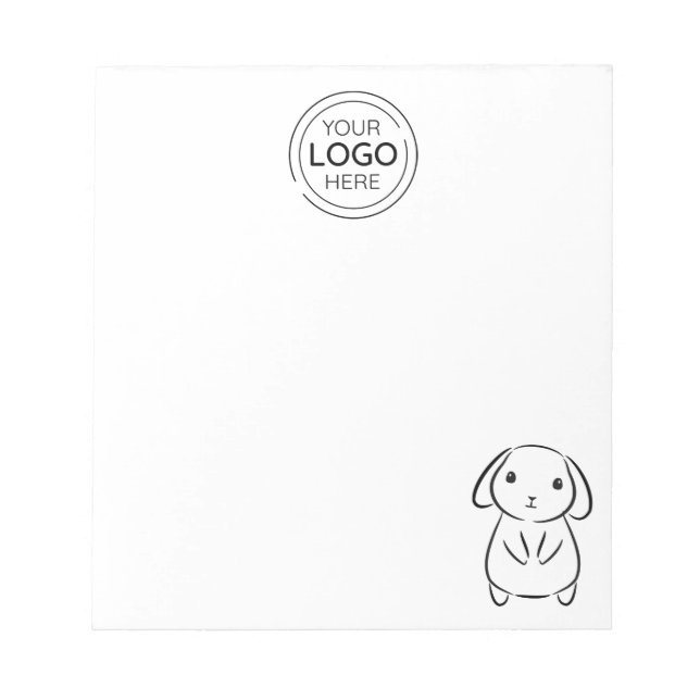 Anpassningsbar Business Logotyp Bunny Anteckningsblock (Framsida)
