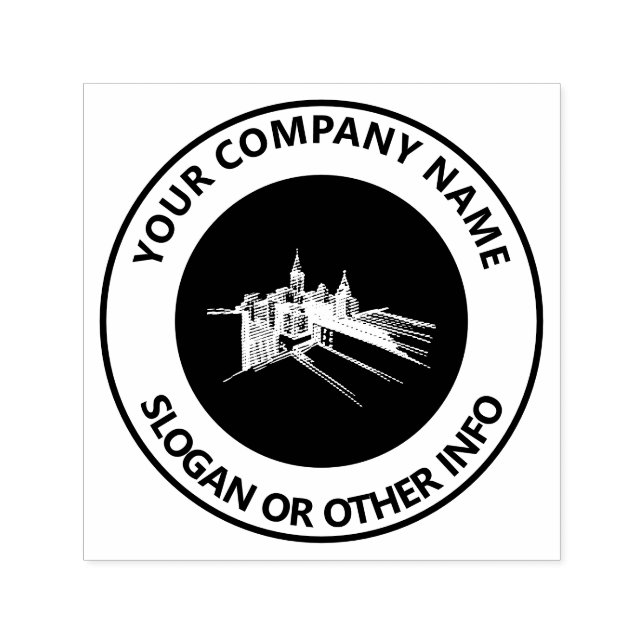 Anpassningsbar Business Logotyp City Självfärgande Stämpel (Design)