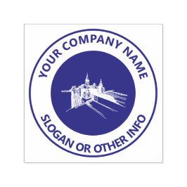 Anpassningsbar Business Logotyp City Violet Självfärgande Stämpel