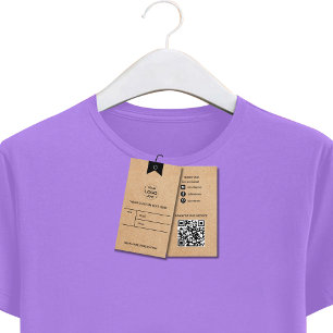 Anpassningsbar Business Logotyp Clothing Label Pri Visitkort