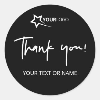 Anpassningsbar Business Logotyp Company Branded Ta Runt Klistermärke