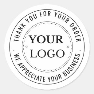 Anpassningsbar Business Logotyp Company Branded Ta Runt Klistermärke