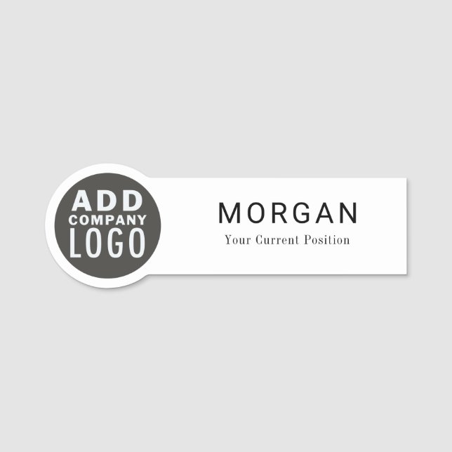 Anpassningsbar Business Logotyp Company Co-arbetar Namnbricka (Framsida)