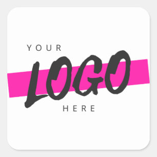 Anpassningsbar Business Logotyp Company Corporate Fyrkantigt Klistermärke