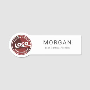 Anpassningsbar Business Logotyp Company Employee Namnbricka