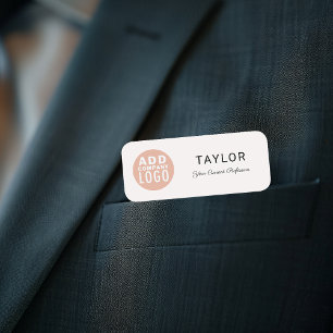 Anpassningsbar Business Logotyp Company Employee Namnbricka