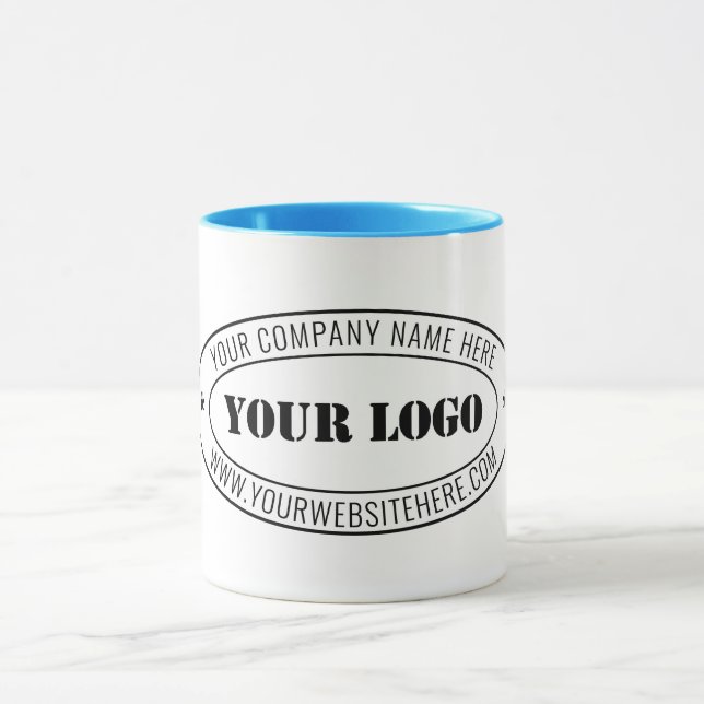 Anpassningsbar Business Logotyp Company Frimärke - Mugg (Center)