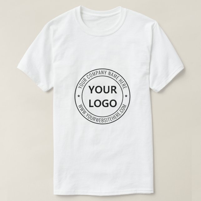 Anpassningsbar Business Logotyp Company Frimärke P T Shirt (Design framsida)