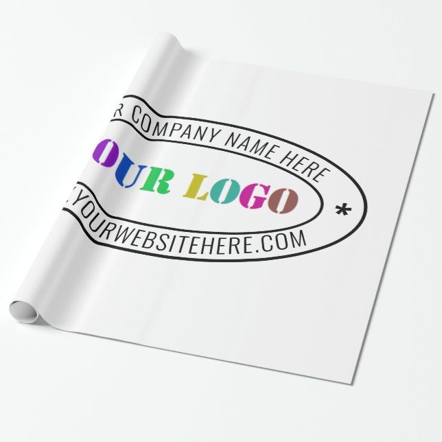 Anpassningsbar Business Logotyp Company Frimärke - Presentpapper (Utrullad)