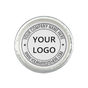 Anpassningsbar Business Logotyp Company Frimärke - Ring