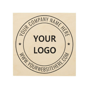 Anpassningsbar Business Logotyp Company Frimärke - Trätavla