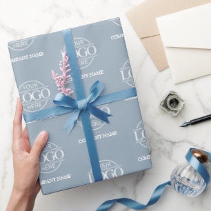 Anpassningsbar Business Logotyp Company Namn Blue Presentpapper