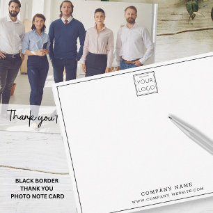 Anpassningsbar Business Logotyp Company Namn Photo Anteckningskort