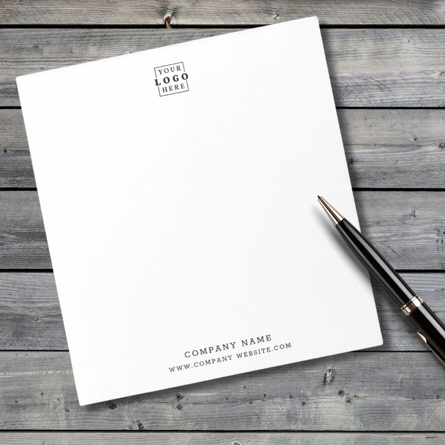 Anpassningsbar Business Logotyp Company Namn Profe Anteckningsblock (Custom Business Logo Company Name Professional Notepad
)