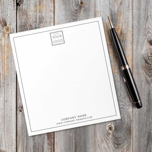 Anpassningsbar Business Logotyp Company Namn Promo Anteckningsblock (Custom Business Logo Company Name Promo Notepad)