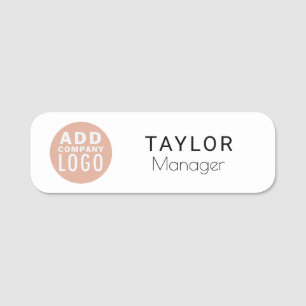 Anpassningsbar Business Logotyp Company Office Man Namnbricka