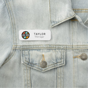 Anpassningsbar Business Logotyp Company Office Man Namnbricka