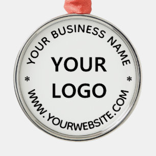 Anpassningsbar Business Logotyp Company Personlig Julgransprydnad Metall