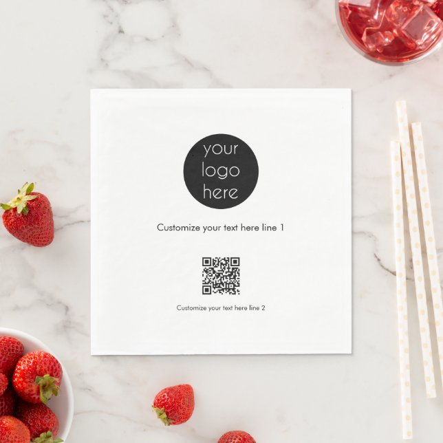 Anpassningsbar Business Logotyp Company Promotiona Pappersservett (Insitu)