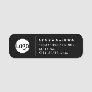 Anpassningsbar Business Logotyp Company Returadres Namnbricka