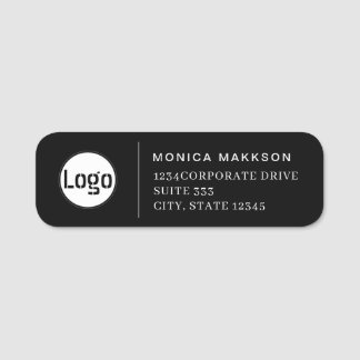 Anpassningsbar Business Logotyp Company Returadres Namnbricka