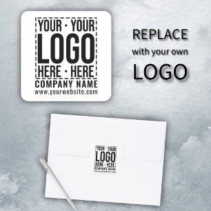 Anpassningsbar Business Logotyp Corporate Company Fyrkantigt Klistermärke