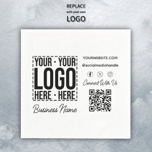 Anpassningsbar Business Logotyp Corporate Company Pappersservett
