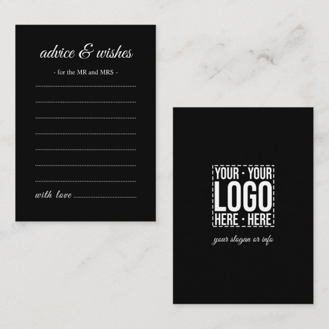 Anpassningsbar Business Logotyp Corporate Company  Rådkort (Fram/baksida)