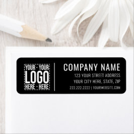Anpassningsbar Business Logotyp Corporate Company Returadress Etikett