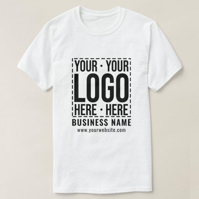 Anpassningsbar Business Logotyp Corporate Company  T Shirt (Design framsida)