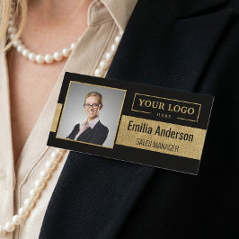 Anpassningsbar Business Logotyp Corporate Employee Namnbricka