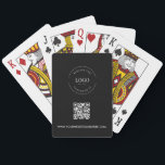 Anpassningsbar Business LOGOTYP Corporate QR CODE  Casinokort<br><div class="desc">Öka din företagsmärkning med vårt Anpassningsbar Business Logotyp Corporate QR Code Black Play Cards Promotional-däck! De här eleganta och sofistikerade spelkorten har företagets logotyp och en QR-kod och en webbplats för enkel åtkomst till din företagsinformation. De är konstruerade med högkvalitativa material och ger en snyggt och en minnesvärd kampanjgåva till...</div>