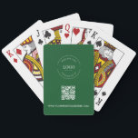 Anpassningsbar Business LOGOTYP Corporate QR CODE- Casinokort<br><div class="desc">Öka din företagsmärkning med våra Anpassningsbar Business Logotyp Corporate QR Code Grönt Spela upp kort på kampanjdäck! De här eleganta och sofistikerade spelkorten har företagets logotyp och en QR-kod och en webbplats för enkel åtkomst till din företagsinformation. De är konstruerade med högkvalitativa material och ger en snyggt och en minnesvärd...</div>