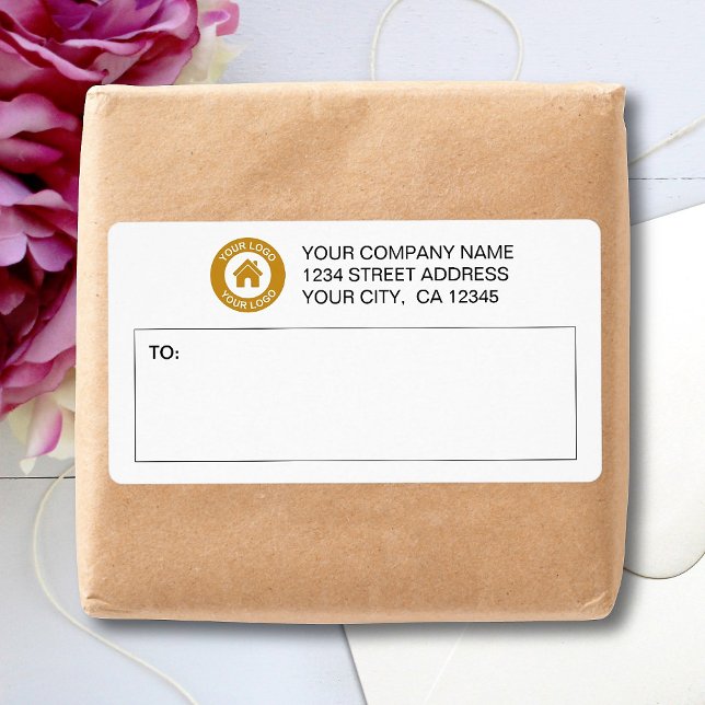 Anpassningsbar Business Logotyp e-postsetiketter f Fraktsedel (Skapare uppladdad)