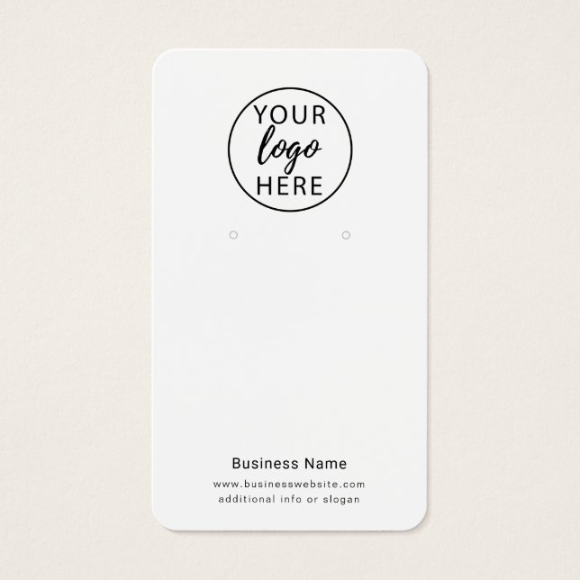Anpassningsbar Business Logotyp Earring Visning Ca Visitkort (Framsidan)