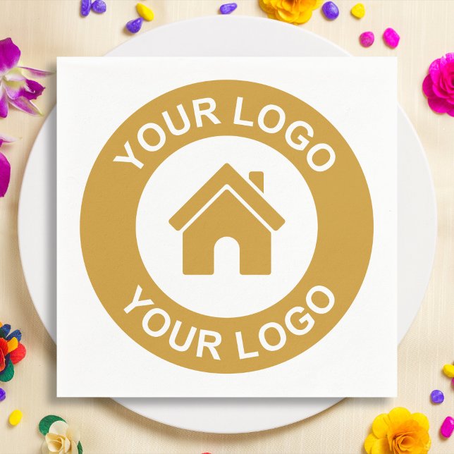 Anpassningsbar Business Logotyp eller Image Papper Pappersservett (Skapare uppladdad)