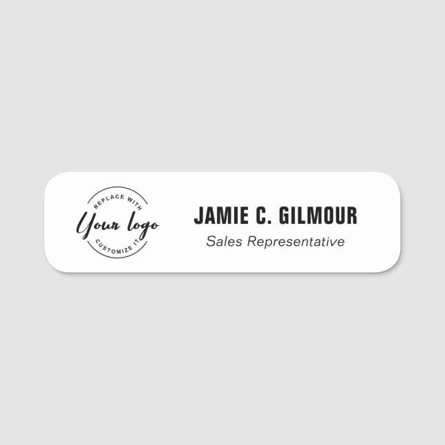 Anpassningsbar Business logotyp Employee Magnetic Namnbricka (Framsida)