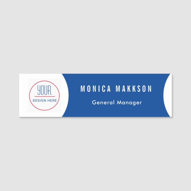 Anpassningsbar Business Logotyp Employee Namn bric Namnbricka (Framsida)