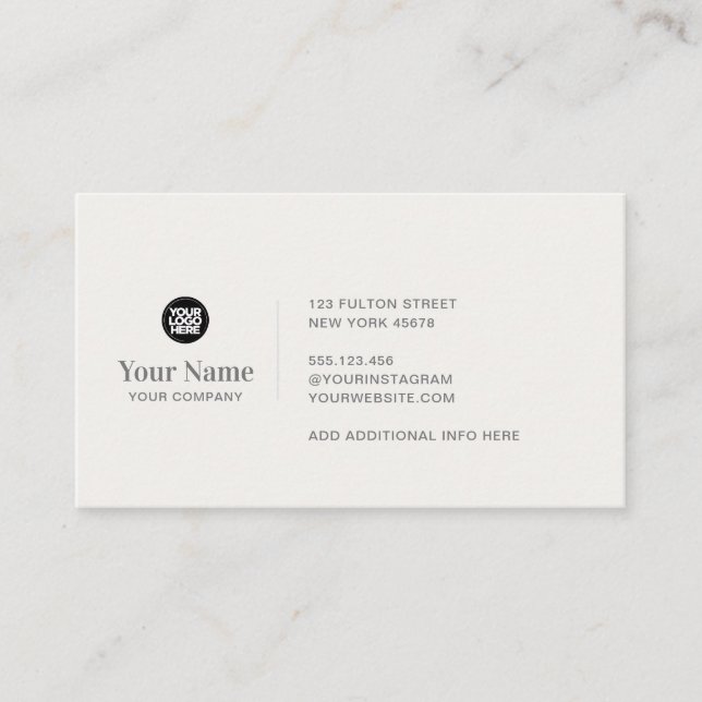 Anpassningsbar Business logotyp - enkel modern min Visitkort (Framsida)